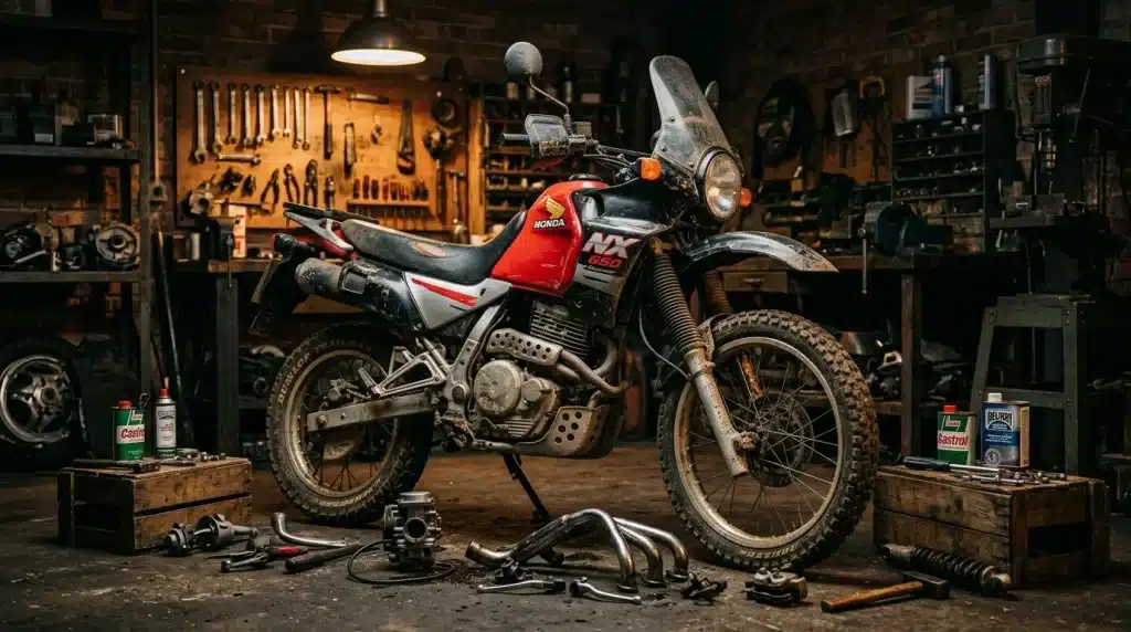 Fiche moto Honda NX 650 Dominator : pièces, occasion et accessoires